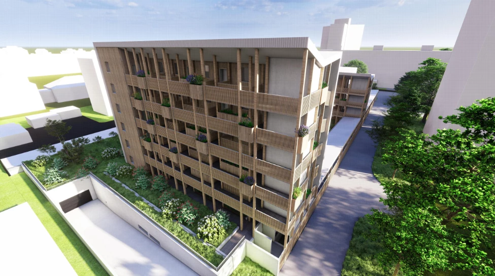 Construction de logements collectifs à Strasbourg-Cronembourg