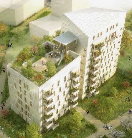 Immeubles R+8 et R+5 avec 56 logements sociaux à Grenoble