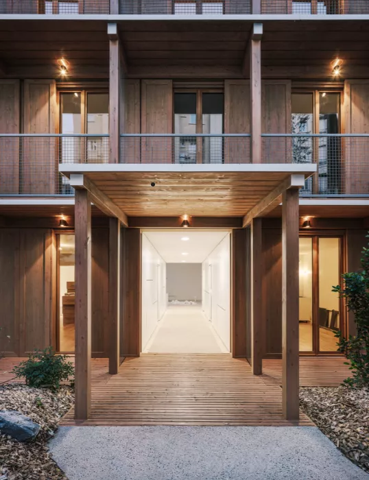 Entrée de l’immeuble - Crédit photo Mars Architecture