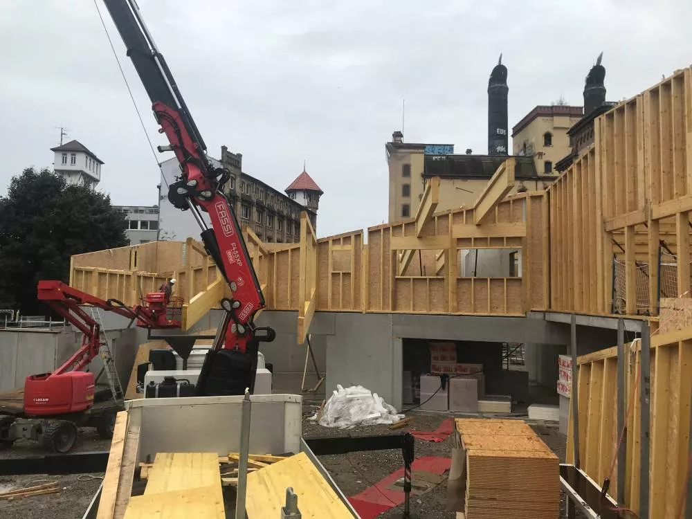 Montage de la charpente bois