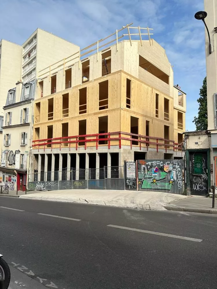 Crédit photo J.F. BOURDET Architecte : Vue extérieure du bâtiment côté rue