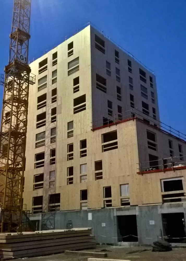 Bâtiment en cours de pose