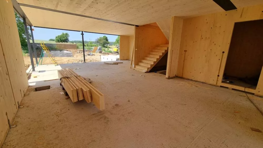 Crédit photo La Maison De Demain : Poteaux-poutres métalliques