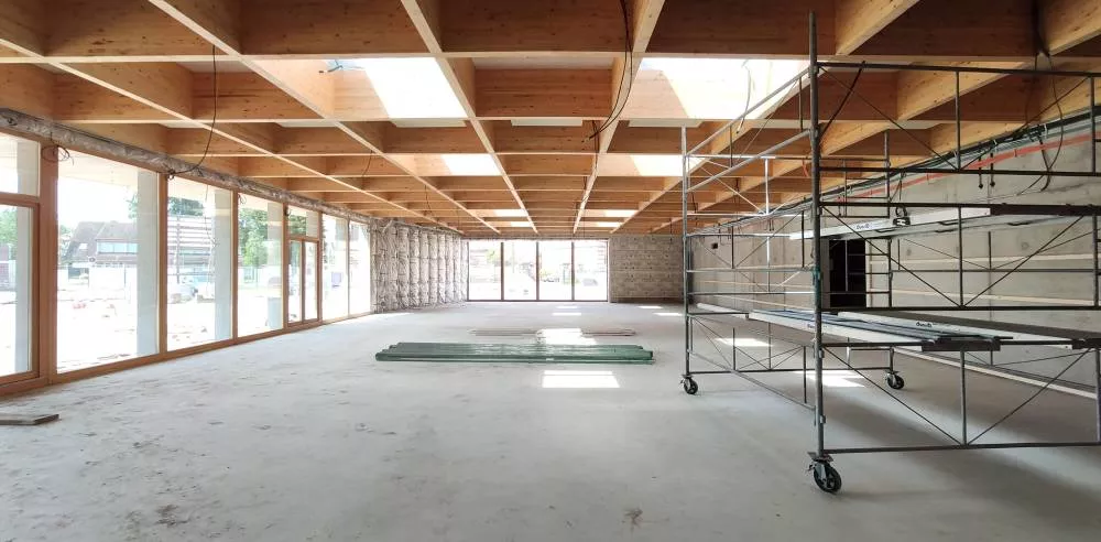 Crédit photo BALLAST Architectes : Structure bois type treillis