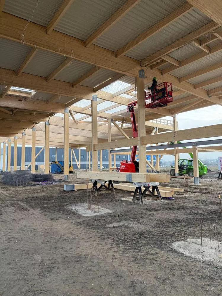 Crédit photo Sparkes - Bâtiment en cours de pose
