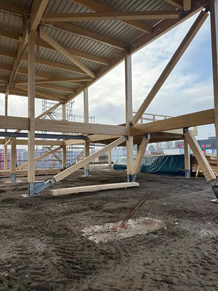 Crédit photo Sparkes - Bâtiment en cours de pose