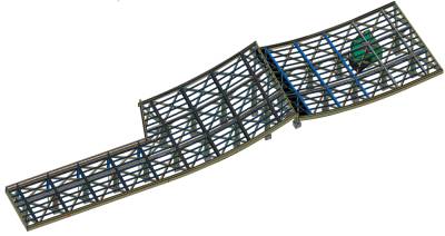 Vue issue de la maquette 3D de la charpente bois et m�tallique