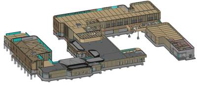 Maquette 3D de la structure bois