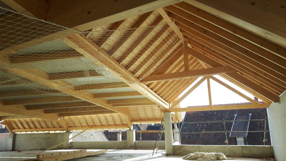 Cr�dit photo Martin Fils - Pose de la structure